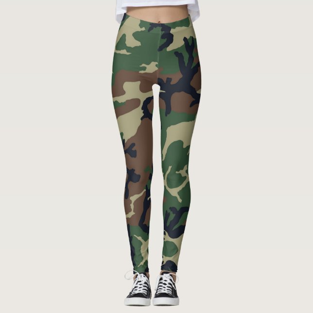 Camouflage Jah Army - Power Yoga Leggings (Vorderseite)