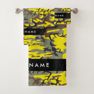 Camouflage Jaune et Marron Personnalisez votre nom