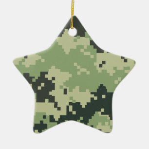 Camouflage Keramik Ornament