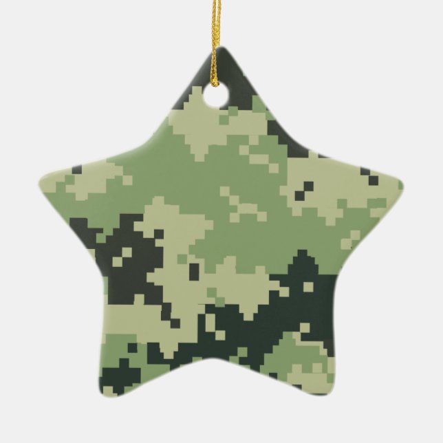 Camouflage Keramik Ornament (Vorne)
