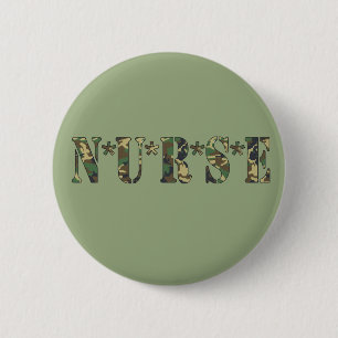 Camouflage-Krankenschwester-Knopf Button