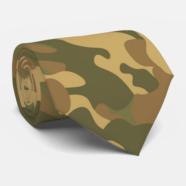 Camouflage Krawatte (Gerollt)