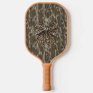 Camouflage Leopard Bow Ribbon Jagd Frauen Pickleball Schläger