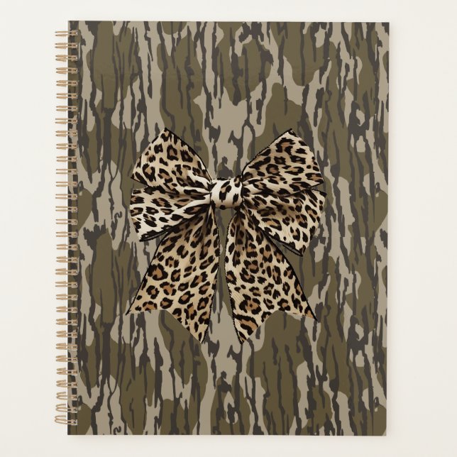 Camouflage Leopard Bow Ribbon Jagd Frauen Planer (Vorderseite)