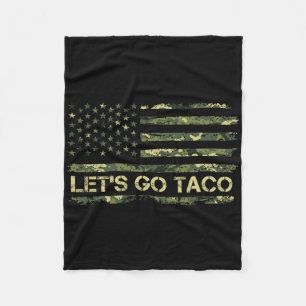 Camouflage Let's Go Taco bedeutet Trump Taco Meme Fleecedecke