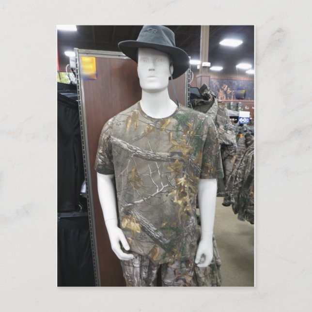 Camouflage Mannequiin Postkarte (Vorderseite)