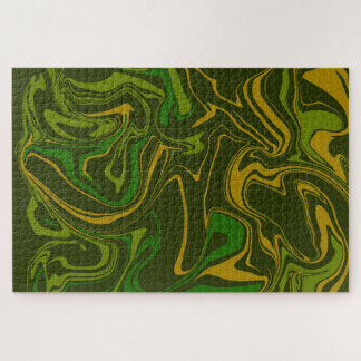 Camouflage Marble Melt Psychedelic Jigsaw Puzzle