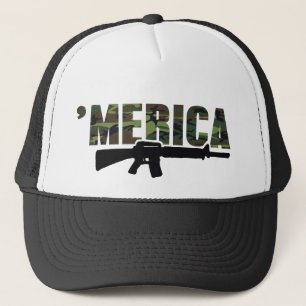 Camouflage 'MERICA Gewehr-Hut Truckerkappe