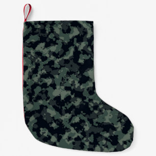 Camouflage-Militärische Struktur Kleiner Weihnachtsstrumpf