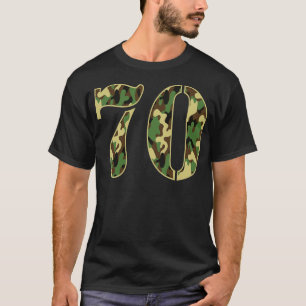 Camouflage Militärischer Soldat Nummer 70 Jersey T-Shirt