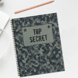 Camouflage Military Top Secret Notizbuch
