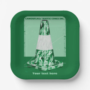 Camouflage mit dem Kegel Pappteller