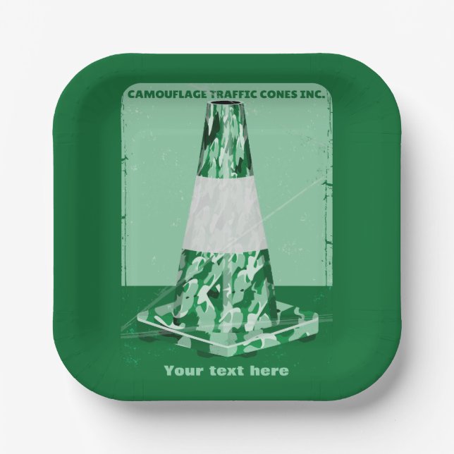 Camouflage mit dem Kegel Pappteller (Vorderseite)