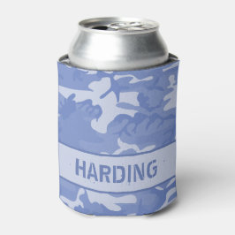 Camouflage Mit Monogramm Blue Can Cooler Dosenkühler
