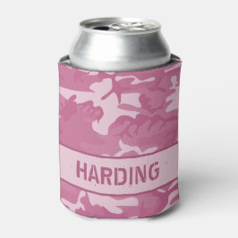 Camouflage Mit Monogramm rosa Dose Cooler Dosenkühler