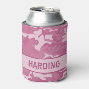 Camouflage Mit Monogramm rosa Dose Cooler Dosenkühler