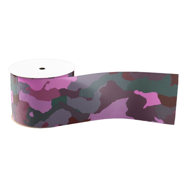 Camouflage mit Rosa Ripsband (Spule)