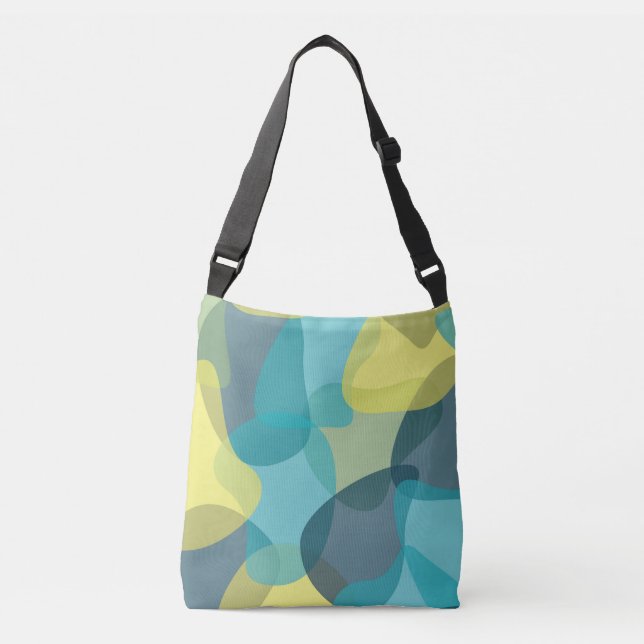 Camouflage, modern, cool, trendig, städtisch geome tragetaschen mit langen trägern (Vorderseite)