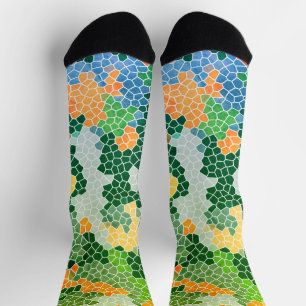 Camouflage-Muster aus hellfarbenem, festgeklemmtem Socken