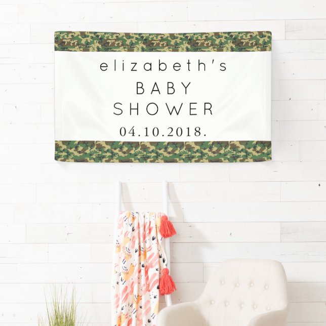 Camouflage Muster, Camouflage, Militär, Babydusche Banner (Insitu)