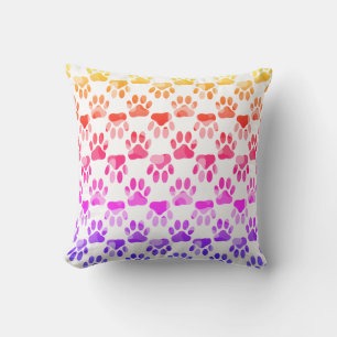 Camouflage Muster Dog Paw Pink Orange Lila Kissen