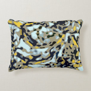 Camouflage-Muster - Gelb-Weiß-Schwarz Dekokissen