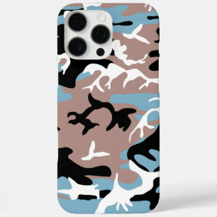 Camouflage Muster - Graues, blaues Schwarz iPhone 16 Pro Max Hülle