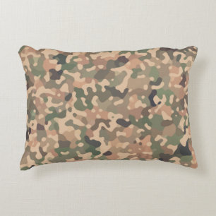 Camouflage Muster - Grünbraunes Schwarz Dekokissen