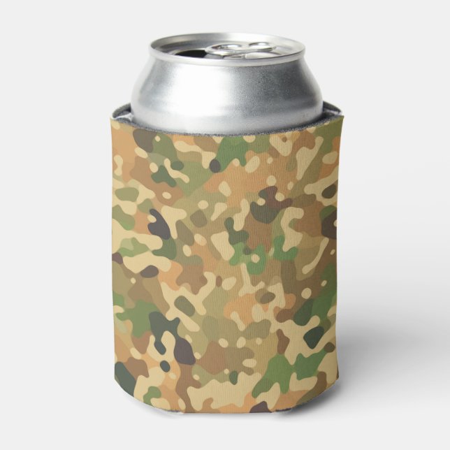 Camouflage Muster - Grünbraunes Schwarz Dosenkühler (Kanne Vorderseite)