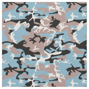 Camouflage Muster - hellbraunes Schwarz Weiß Stoff