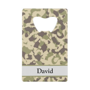 Camouflage Muster Individuelle Name Geldbeutel Flaschenöffner