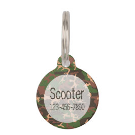 Camouflage Muster Monogramm Pet Name Tag Hund & Ka Tiernamensmarke