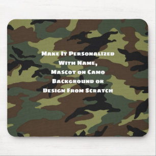 Camouflage Muster Mouse Pad, Personalisiert Name M Mousepad