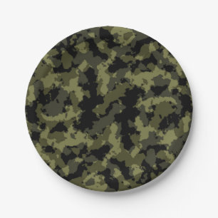 Camouflage-Muster Pappteller