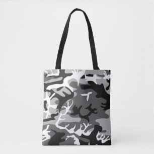 Camouflage Muster - Schwarz und Weiß Tasche