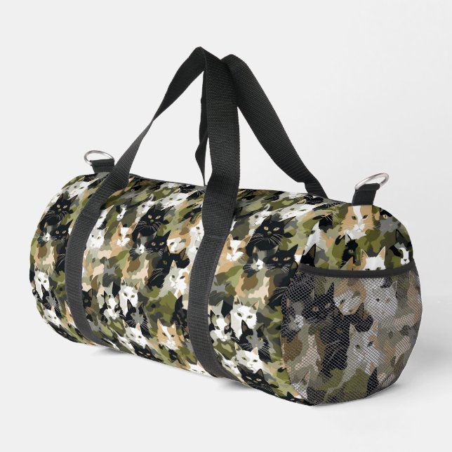 Camouflage Niedlich Katzen Duffle Bag (Rechte Ecke)
