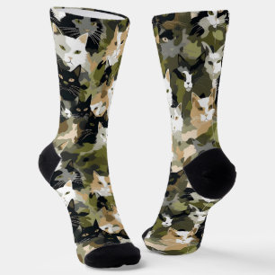 Camouflage Niedlich Katzen Socken