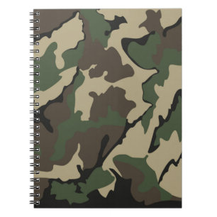 Camouflage, Notebook (80 Seiten B&W) Notizblock