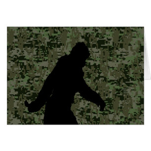 Camouflage numérique en silhouette noire Sasquatch