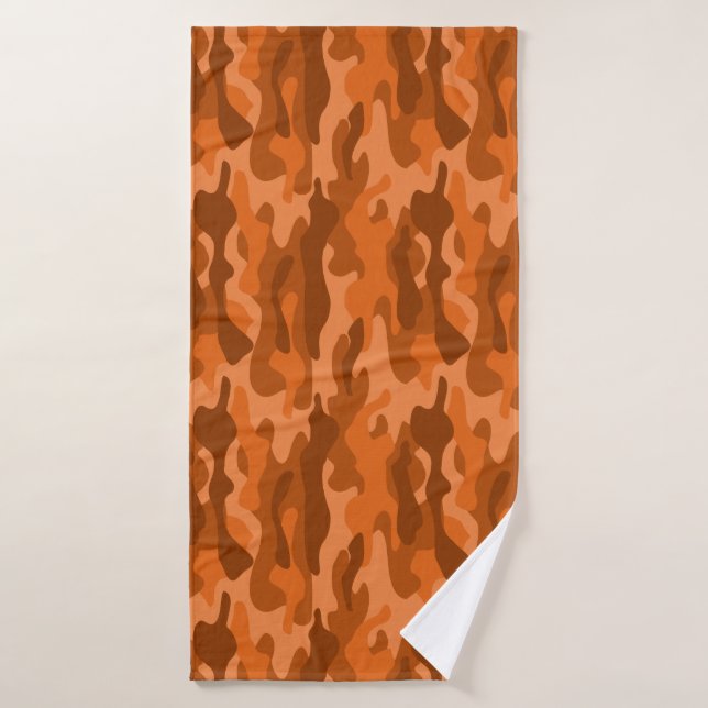 Camouflage Orange Monocolor Badehandtuch (Badehandtuch)
