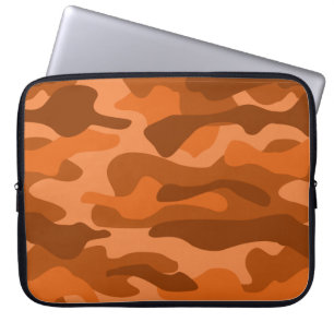 Camouflage Orange Monocolor Laptopschutzhülle