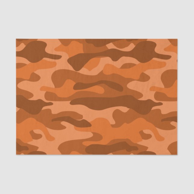 Camouflage Orange Monocolor Seidenpapier (Vorderseite)