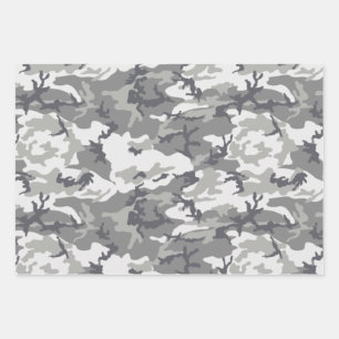 Camouflage Packpapier, Urban Camouflage Wrap Geschenkpapier Set