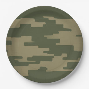 Camouflage Paper-Teller Pappteller
