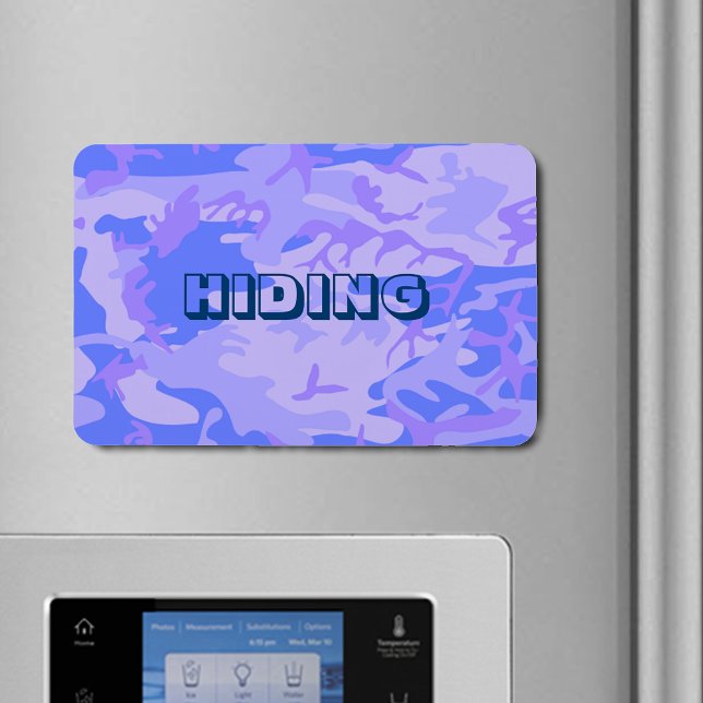 Camouflage Pastel Abstraktes blaues Muster Verstec Magnet (Camouflage Pastel Blue Abstract Pattern Hiding Magnet)