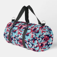 Camouflage Pattern - Burgund Navy White