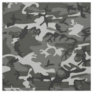 Camouflage Pattern, Grau-Schatten mit Schwarz Stoff