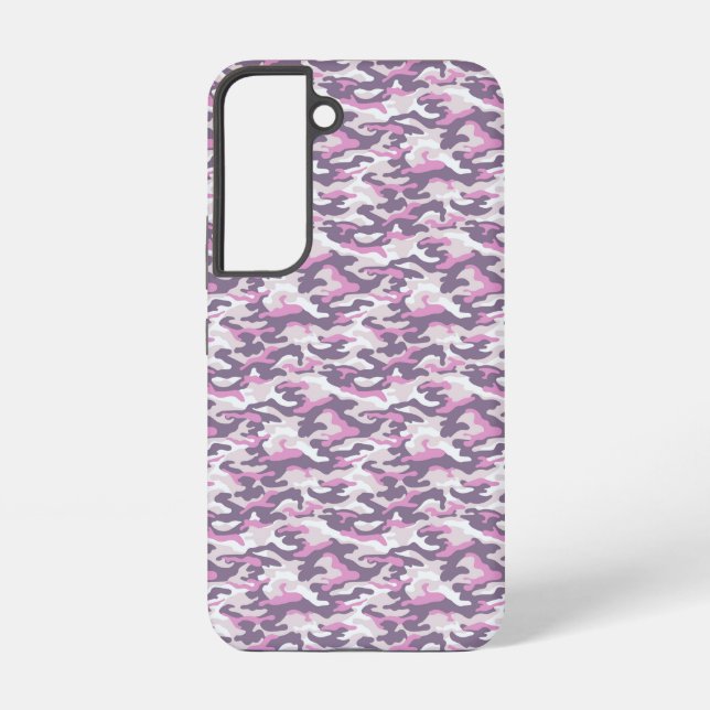 Camouflage Pattern in double Gray and Pink Samsung Galaxy Hülle (Rückseite)