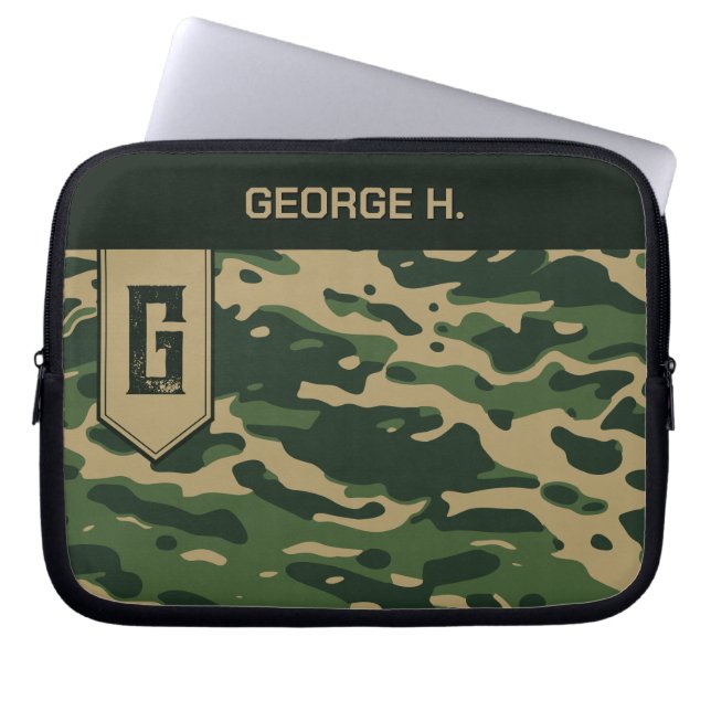 Camouflage Pattern Laptopschutzhülle (Vorderseite)