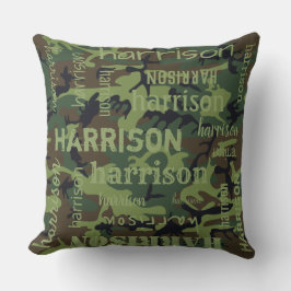 Camouflage Personalisiert längerer Name Kissen